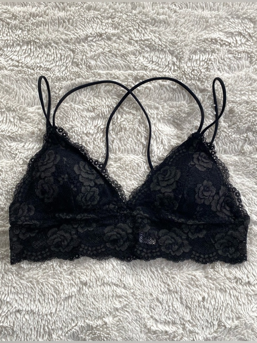 Black lace bralette